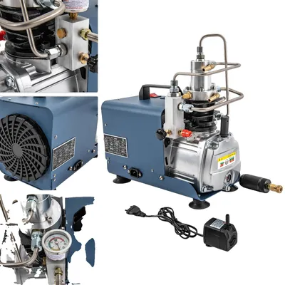 Image de Compresseur d'air à haute pression, 220 V, 1,8 kW, débit de 50 l/min, vitesse de rotation de 2 800 tr/min, pression de service de 0 à 300 bars