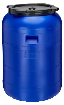 Image de Garronda Fût en plastique 200L Fût universel sans BPA Alimentaire pour maison&jardin avec couvercle GD-0093, Bleu