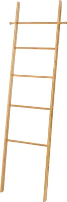 Produktbild von WENKO Handtuch Leiter Bahari Ständer Bambus 5 Stangen 2 Haken Halter