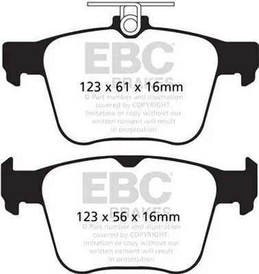 Produktbild von EBC Brakes Bremsbeläge Bremsklötze HINTEN DP42173R