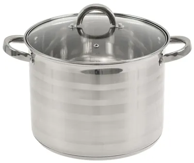Produktbild von Tadar Gastronomie Edelstahl Topf 12L mit Deckel Induktion