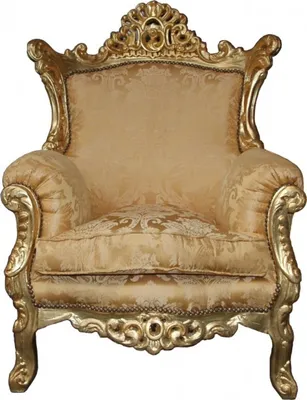 Produktbild von Casa Padrino Barock Sessel Al Capone Mod2 Gold Muster / Gold 90 x 80 x H. 127 cm - Barock Möbel