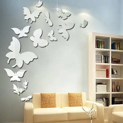 Produktbild von Spiegel Wandaufkleber - Butterfly für kreative Dekoration KP16826