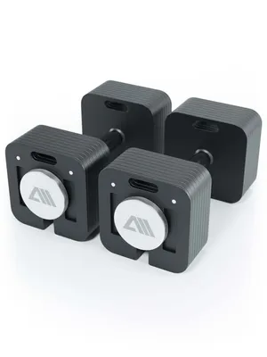 Produktbild von ATLETICA QUAD | Verstellbare Kurzhanteln | 36 kg Paar | Sicheres Schnellverschluss-System | Gewichtsscheiben aus legiertem Stahl | Extrem robust und einfach zu verstellen