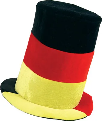 Produktbild von Deutschland Zylinder Hut Gr. 58 Schwarz Rot Gold Fan Kostüm WM EM Party