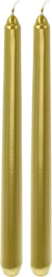 Produktbild von Stabkerzen - Goldgelb - Paraffinwachs - 2 x 22 cm - 2er Set