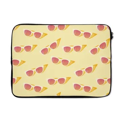 Produktbild von MuchoWow® Laptop Hülle 14 ZollSonnenbrille - Sommer - Pastell Laptoptasche - Laptoptasche - Stoßsicher - Schutzhaube
