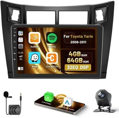 Productafbeelding van 9'' 4+64G Android 15 autoradio voor Toyota Yaris 2008-2011