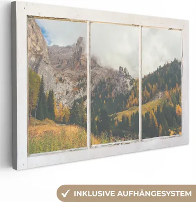Produktbild von OneMillionCanvasses® - Leinwandbilder - 140x90 cm, Ansicht - Landschaft - Baum, Wandbilder Kunstdruck Wanddekoration