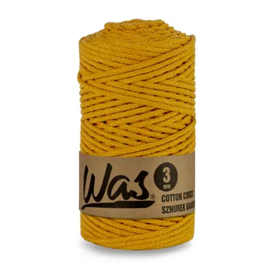 Produktbild von Baumwollkordel Geflochtene Baumwollschnur Polyesterkernschnur Für Makramee Makramee-Seil Bastelkordel 3mm 100m Senf DIY WAS