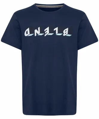 Zdjęcie produktu dla Blend 20714795 - męska koszulka z krótkim rękawem, T-shirt z nadrukiem logo, okrągły dekolt, wykonana z wysokiej jakości bawełny