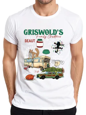 Immagine prodotto di Maglietta da uomo Griswolds Family Christmas Quotes - Christmas Xmas, Bianco, M