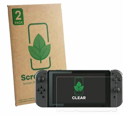 Produktbild von 2x ScreenLeaf Schutzfolie für Nintendo Switch Displayschutz Display Schutz Folie Klar Transparent