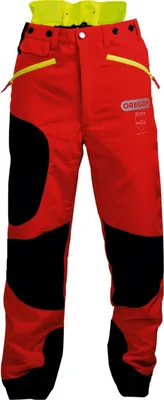 Produktbild von Oregon Schnittschutzhose Waipoua Rot/Schwarz/Gelb Größe L