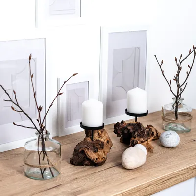 Produktbild von ️Echtholzwurzel Kerzenständer - Kerzenhalter auf einer echten Holzwurzel - mega Design - individuell gestaltbar mit Kerzen Deiner Wahl! ️