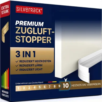 Zdjęcie produktu dla SilverRack, uszczelka do drzwi, zapobiegająca przeciągom, przezroczysta, wymiar 1 x 2 metry