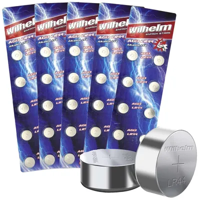 Produktbild von 50 x WilhelmAG 13 /147/LR44/SR44W/357/LR1154/V13GA Qualitätsbatterien 1,5 V Alkaline
