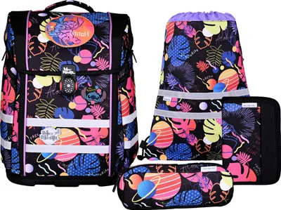 Produktbild von McNeill Schulranzen Perfecto Disney Schoolbag Set 8-teilig Stitch Black bunt