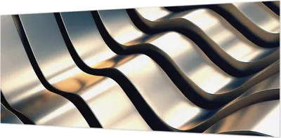 Zdjęcie produktu dla Tapeta ścienna – tapeta dekoracyjna do salonu – folia tapetowa do dekoracji ścian – 208 x 146 cm – metaliczne fale