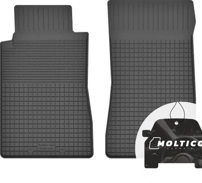 Produktbild von Vorne Gummimatten mit Rand Auto Fußmatten Gummi Automatten Passgenau 2-teilig Set - passend für Mercedes C W203 2000-2006