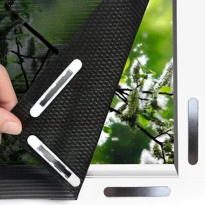 Zdjęcie produktu dla Siatka przeciw owadom – mocowanie magnetyczne – 150 x 180 cm – czarna