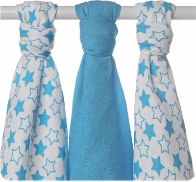 Obrázok produktu pre XKKO BMB 70x70 - Little Stars Cyan MIX 3ks