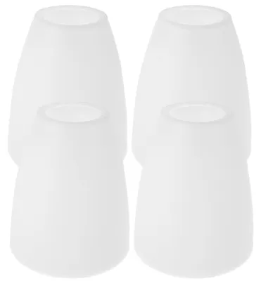 4er-Set Lampenschirm Kunststoff, platt, für Tischlampen, Weiß