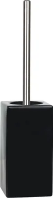 Produktbild von Spirella WC Bürste Toilettenbürste Klobürste "Quadro" Steingut 11,5 x 45 cm - Schwarz