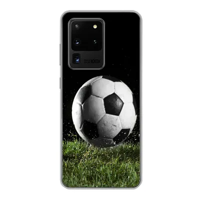Obrázek produktu pro Kryt na mobilní telefon pro Samsung Galaxy S20 Ultra Fotbal v trávě Silikonové měkké pouzdro