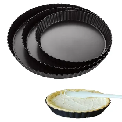 Tarteform-Set 3-tlg. 20/24/28 cm, antihaftbeschichtet, Höhe 3 cm
