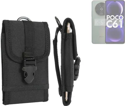 Produktbild von K-S-Trade Holster Handy Hülle kompatibel mit POCO C61 Holster Handytasche Gürtel Tasche Schutz Hülle Robust Outdoor schwarz