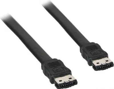 Produktbild von Goobay CAK SATA eSATA/eSATA 300-100 1m, 1 m, Schwarz