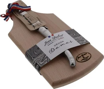 Image de Planche à découper en bois + couteau 26 cm - Jean Dubost - AP036424D32002 -