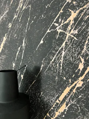 Produktbild von NEWROOM Tapete Schwarz Vliestapete Marmor - Marmoroptik Modern Gold Grau Metallic Marmor-Tapete 3D Optik
