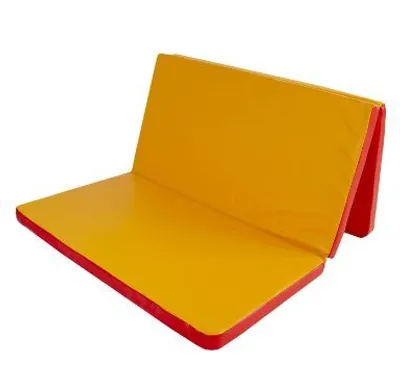 Produktbild von Trainingsmatte Matratze Gymnastikmatte Turnmatte 150x100x5 dreiteilig rot/gelb