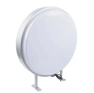 Produktbild von LED-Außenleuchtkasten, 60 cm rund, wasserdichte Werbetafel mit energiesparender Beleuchtung, Aluminiumrahmen für Logoschilder & Werbung, Weiß