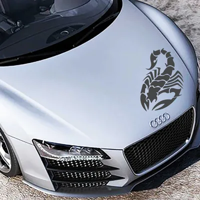 Produktbild von Aufkleber - Autoaufkleber "Skorpion" 70cm x 46cm Graphit metallic - Tuning Carystyling Heckscheibe Auto