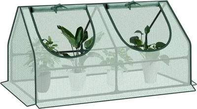 Obrázek produktu pro Folieový skleník pro rostliny s rolovacími okny a kovovou konstrukcí | Zelený | 120x60x60 cm