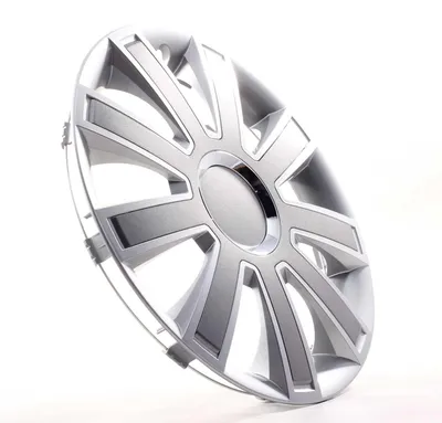 Zdjęcie produktu dla 4 sztuki kołpaków 14 cali, nakładki na felgi Flash II, srebrno-szare, do modeli Chrysler, Fiat, Lada, Mercedes, Peugeot, Smart, VW 4-2433096
