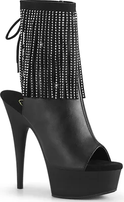 Produktbild von DELIGHT-1018RSF Damen Booties von Pleaser, Schwarz EU 40, US 10