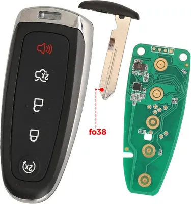 Obrázek produktu pro Dálkový ovladač, 315/433 MHz, čip ID46, fo38 čepel-a, 433 MHz-a