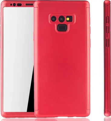 Zdjęcie produktu dla Etui na telefon komórkowy Pokrowiec ochronny na Samsung Galaxy Note 9 Pełny pokrowiec Ochrona wyświetlacza 360 Czerwony