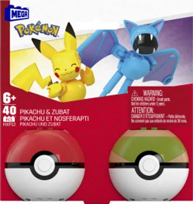 Image de Megablok Pokémon Pokéball-Pikachu et Zubat HXP12