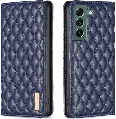 Produktbild von Galaxy S22+ 5G Hülle, Elegant Bookstyle Flip Leder Kartenfächer Schutzhülle mit Ständer für Samsung Galaxy S22 Plus 5G Blau
