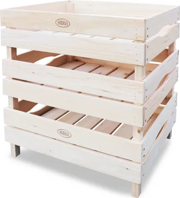 Produktbild von HABAU Stapelbare Obst- und Gemüsekiste im 3er Set, je 45 x 30 x 19 cm