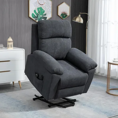 Produktbild von Sweiko Massagesessel mit Aufstehhilfe, Sessel mit Aufstehhilfe, 8 Vibrationsmotoren, inkl. Fernbedienung, grau
