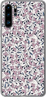 Produktbild von MuchoWow® Handyhülle Schutzhülle Hülle für Telefoonhoesje Huawei P30 Pro Mädchen - Blumen - Rosa - Muster - Mädchen - Kinder - Mädchen Silikon Softcase Handy Hülle - Schutzdeckel