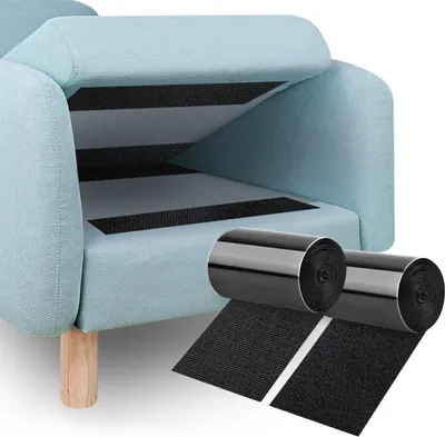 Produktbild von Antirutsch-Bankkissentape - Verhindert Verrutschen - 1 Rolle - Schwarz - 11 cm x 6 m