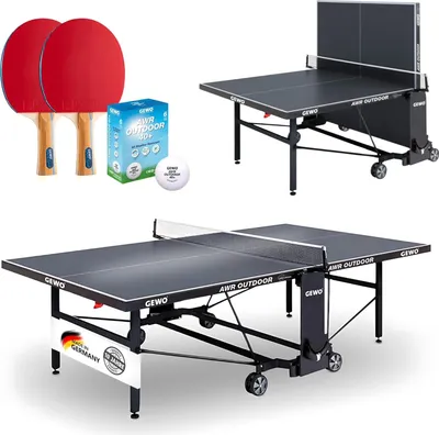 Produktbild von GEWO Tischtennisplatte AWR Outdoor grau – Wetterfest, robust & platzsparend