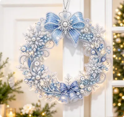Produktbild von Diamond Painting Weihnachten mit LED,Wanddeko für Weihnachten Beleuchtete,Weihnachtsdeko Wanddeko Weihnachtsbeleuchtung(16)